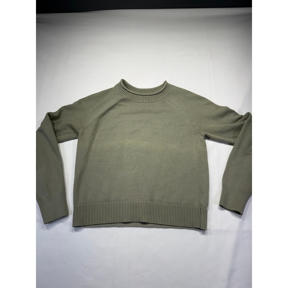 Banana Republic Womens Sage Green Roll Neck Minimalist Raglan Sweater Small